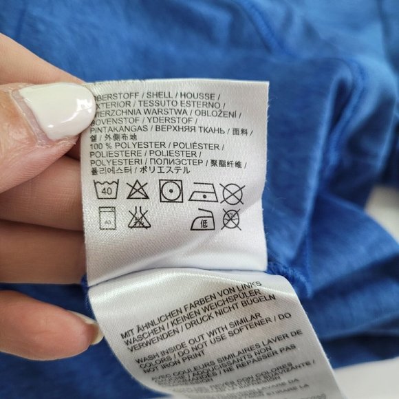 Jack Wolfskin Shirt Womens S Crosstrail T-shirt V-neck Short‎ Sleeve Blue - Picture 7 of 13